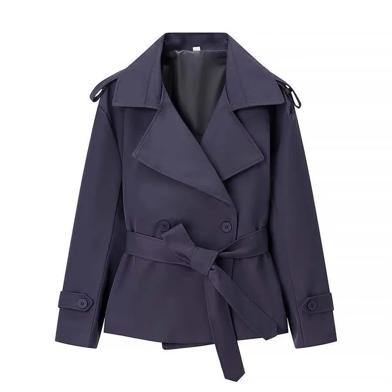Blazer court ceinturé pour femme