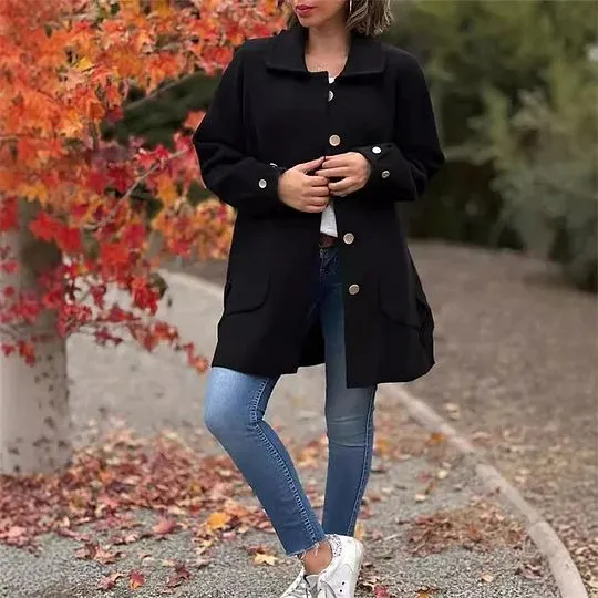 Veste femme mi-longue coupe ample