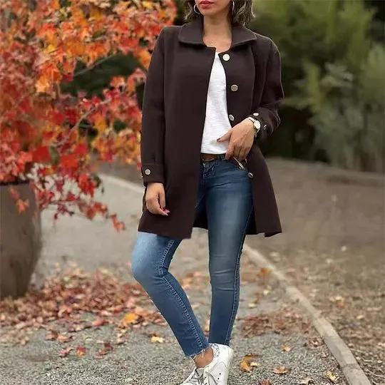 Veste femme mi-longue coupe ample
