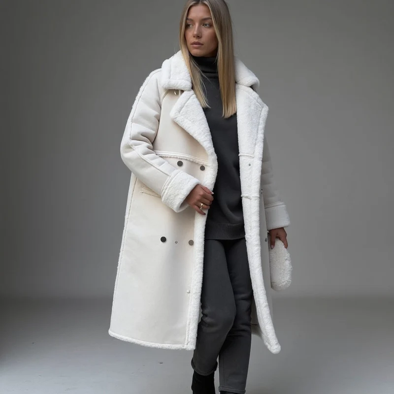 Manteau d'hiver élégant en daim