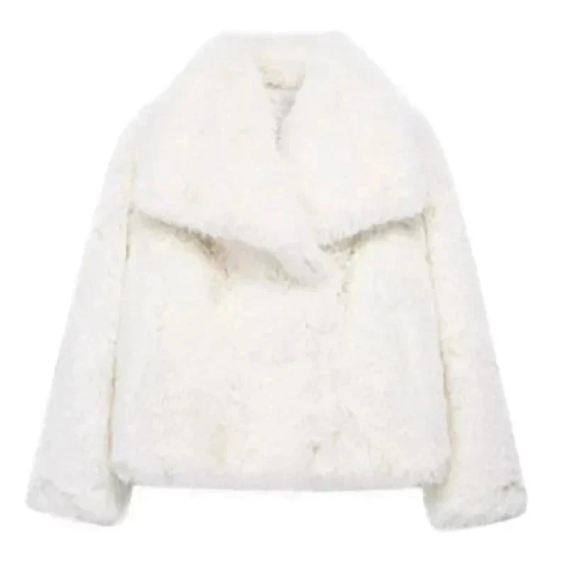 Veste courte en fausse fourrure luxueuse – Chic et confortable