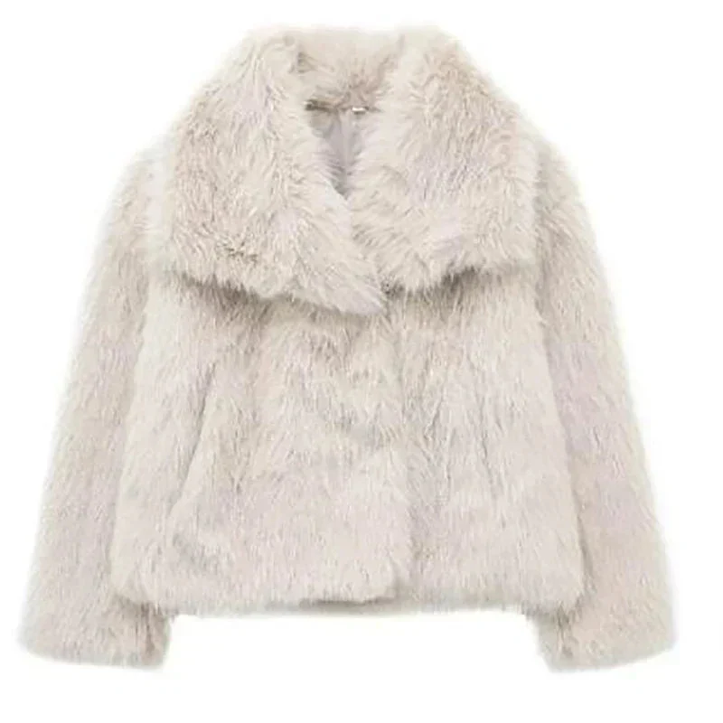 Veste courte en fausse fourrure luxueuse – Chic et confortable