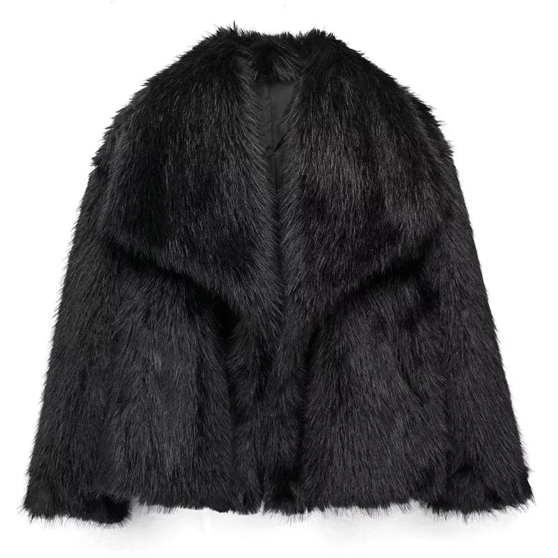 Veste courte en fausse fourrure luxueuse – Chic et confortable