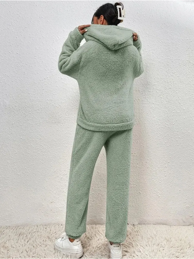 Ensemble de survêtement tricoté deux pièces pour femme