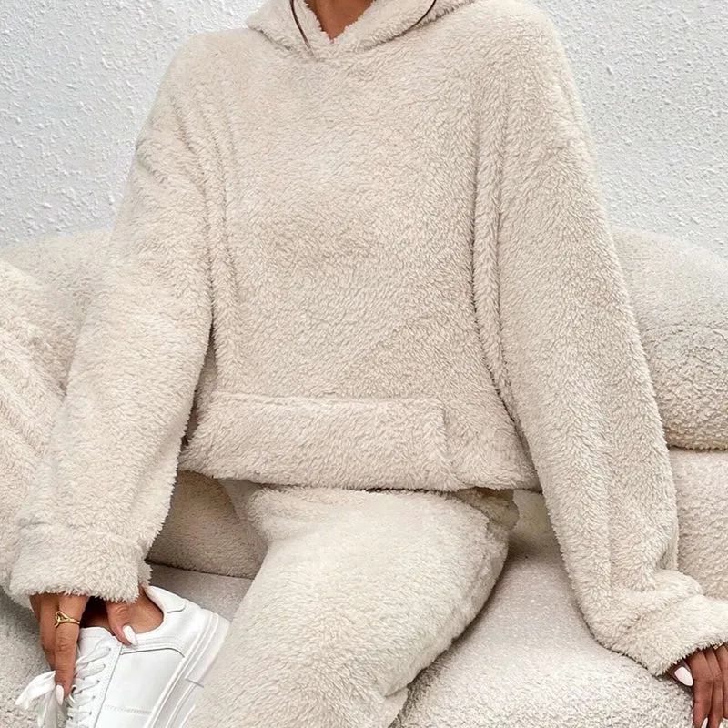 Ensemble de survêtement tricoté deux pièces pour femme