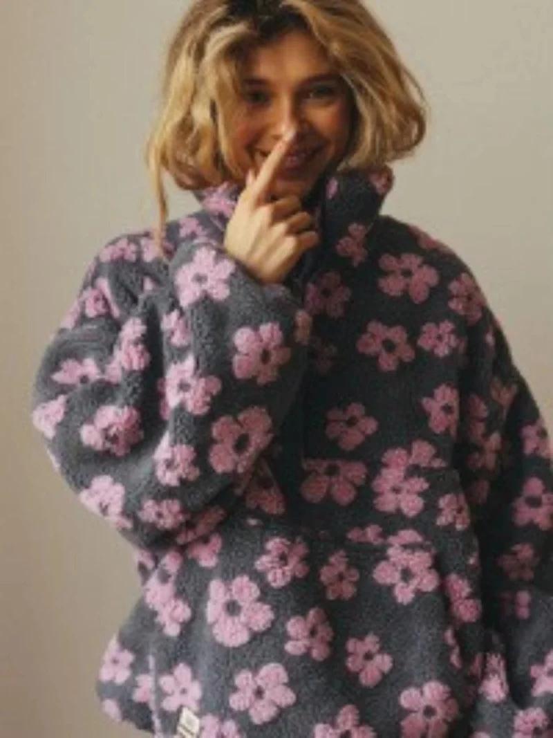 Sweat à capuche Daisy Bloom en polaire