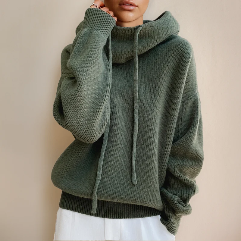 Pull à col roulé en laine mérinos pour femme