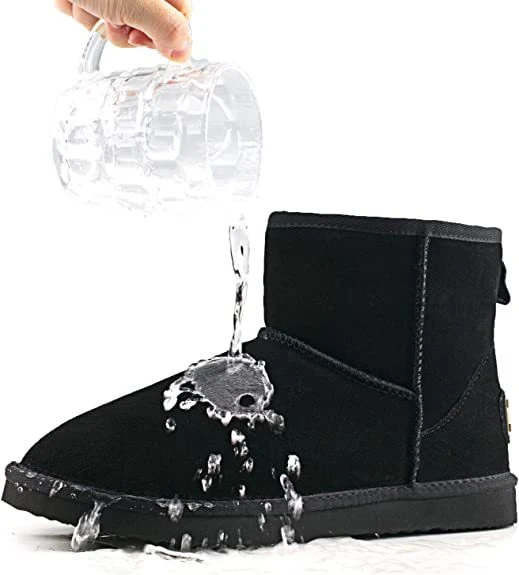 Belles Bottines Mini en Cuir de Boston
