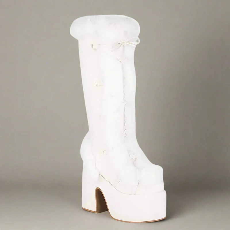 Bottes à plateforme épaisses et confortables pour le style hivernal