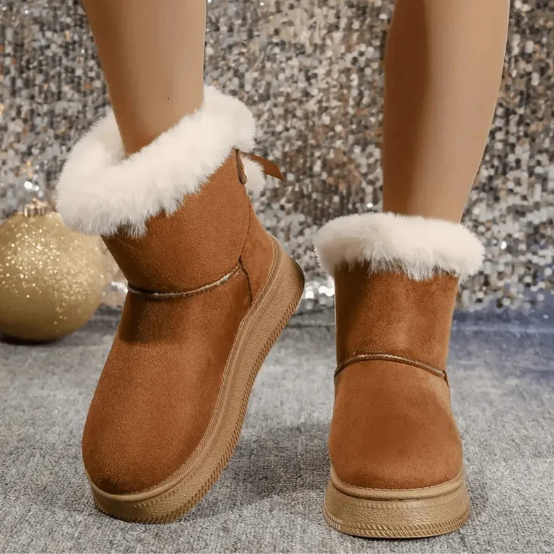 Bottes d'hiver pour femmes doublées en polaire