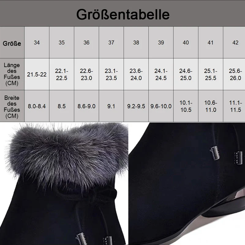 Bottes chevilles chaudes et élégantes antidérapantes pour femmes
