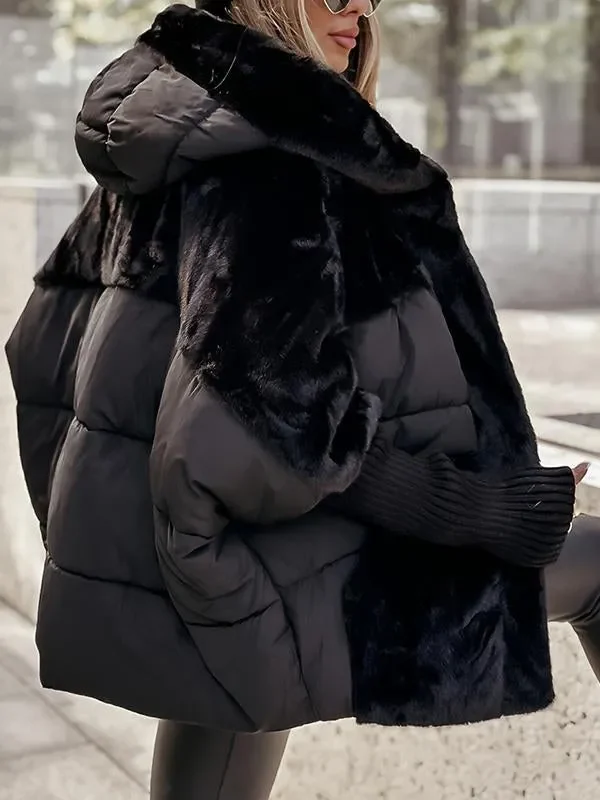 Veste décontractée doublée à capuche pour femmes