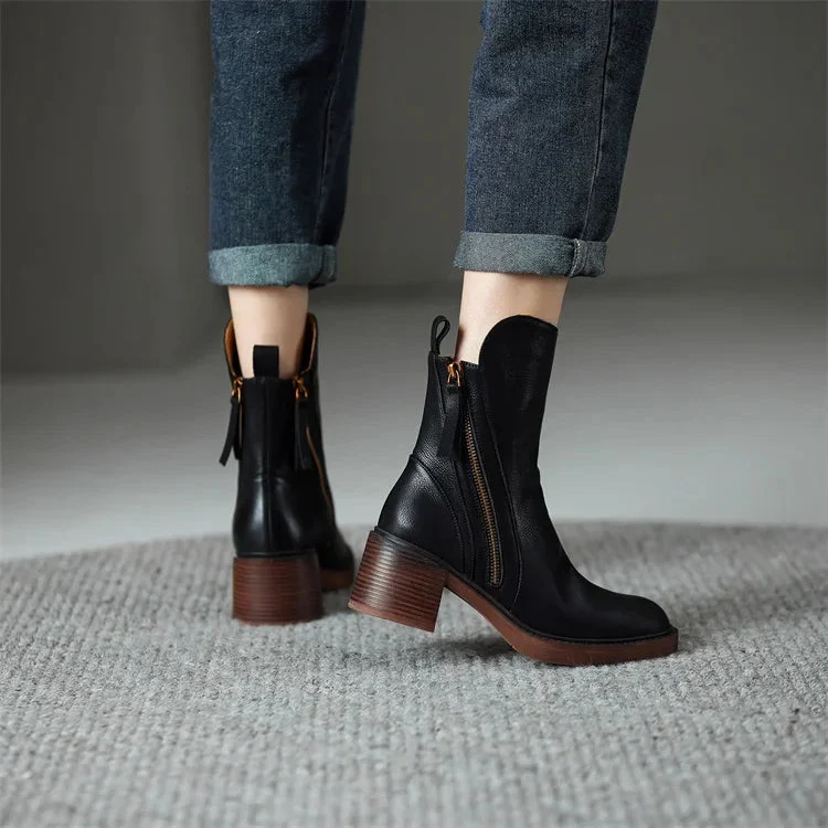Bottines en cuir élégantes pour un style quotidien