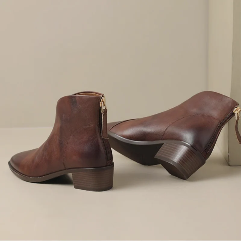 Camille | Les Bottines de Luxe à Talon Bas