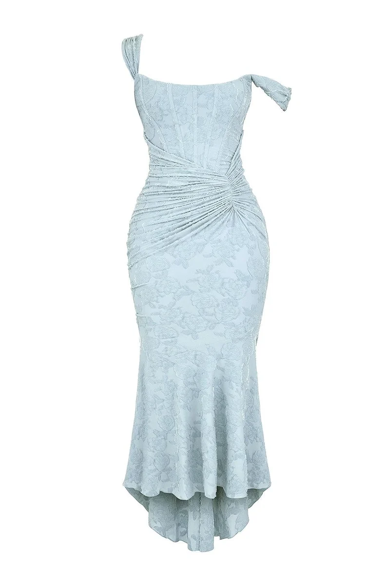 Robe Maxi Fleurie Bleuets