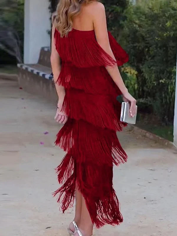 Robe Maxi Asymétrique Une Épaule Chic et Sans Effort