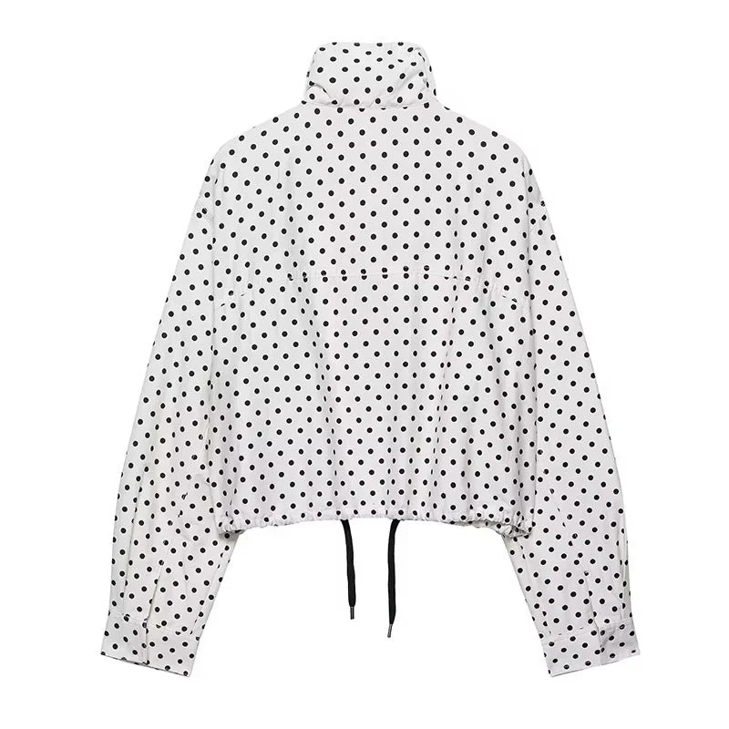 Veste courte à pois pour femmes