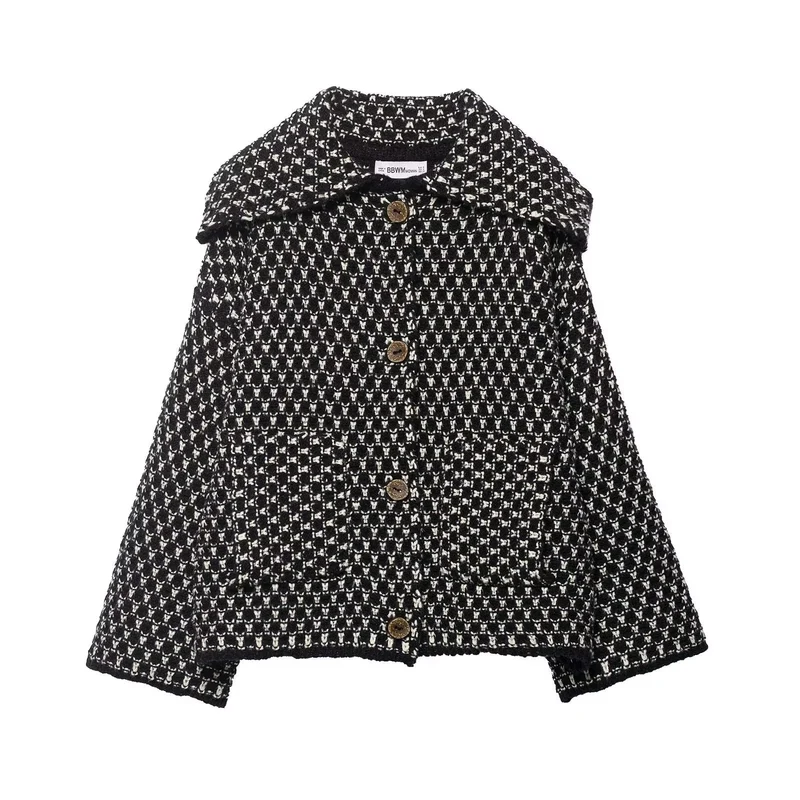 Cardigan en tricot jacquard oversize pour femmes