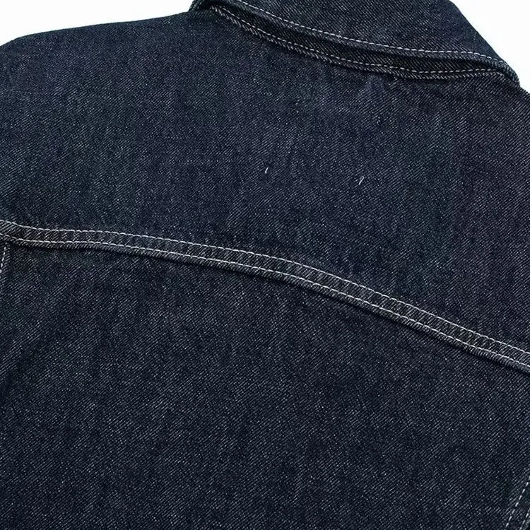 Veste en jean courte vintage pour femme