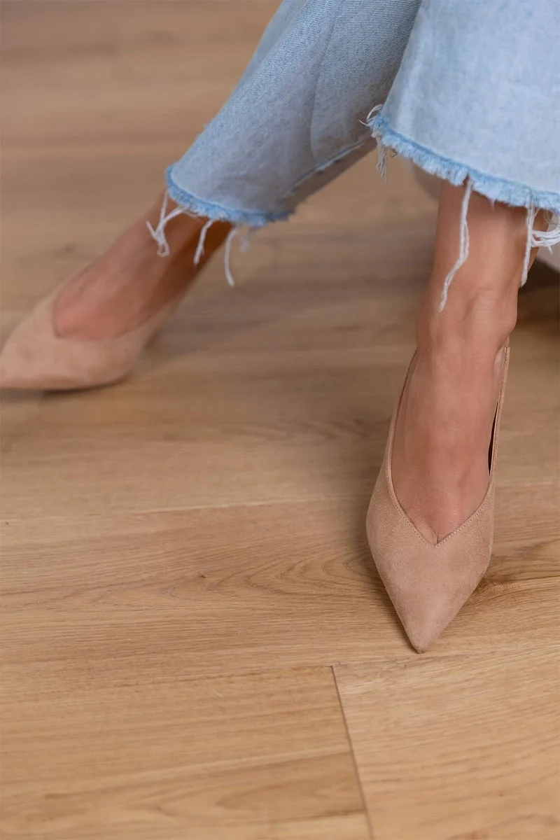 Gladys | Talons Slingback en Daim