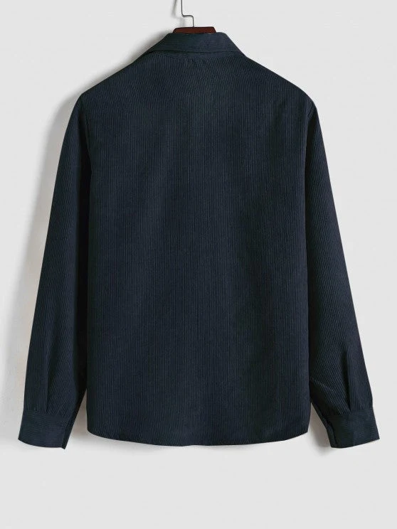 Robert | Chemise Manches Longues Demi-boutons Pour Homme