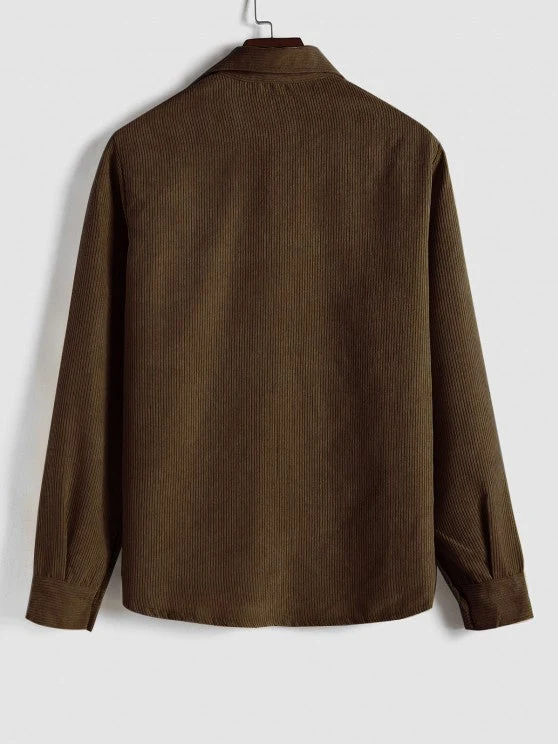 Robert | Chemise Manches Longues Demi-boutons Pour Homme