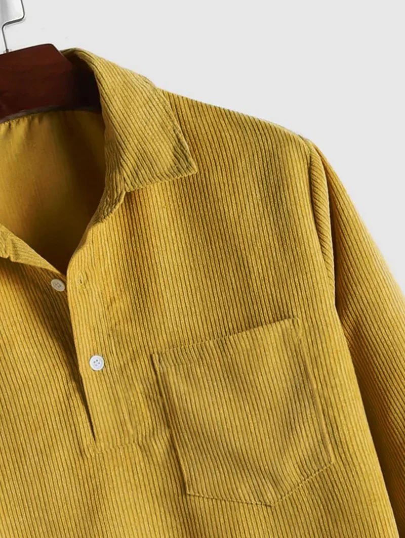 Robert | Chemise Manches Longues Demi-boutons Pour Homme