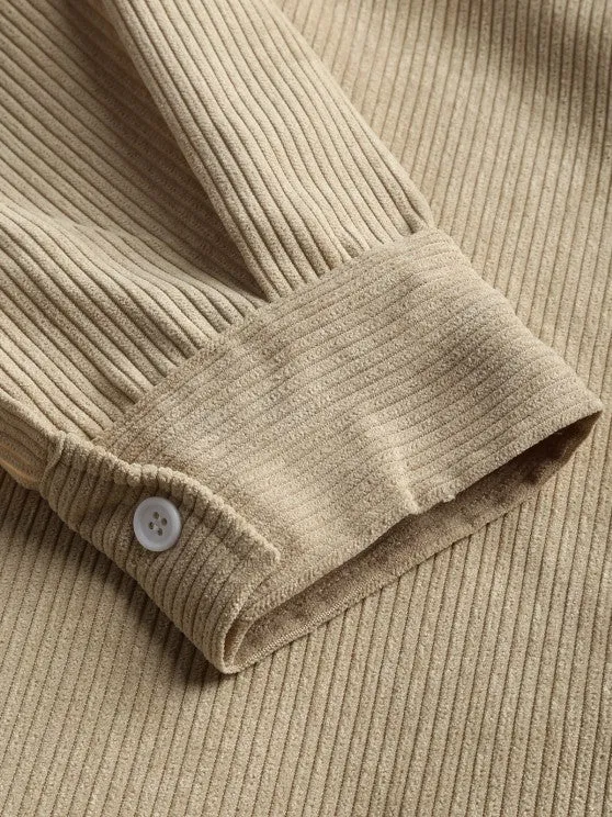 Robert | Chemise Manches Longues Demi-boutons Pour Homme