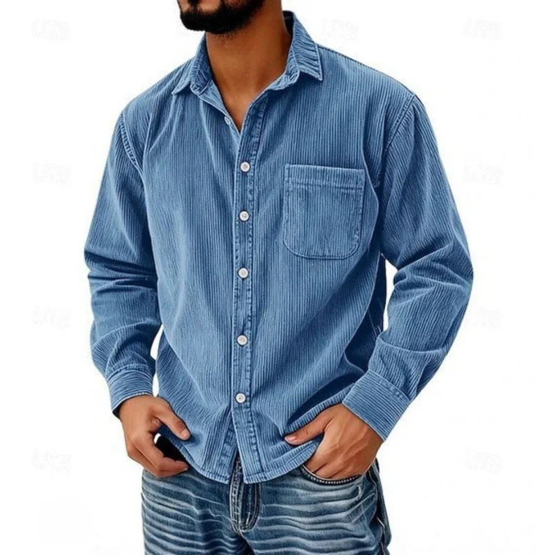 Noé | Chemise Boutonnée En Velours Côtelé Pour Homme