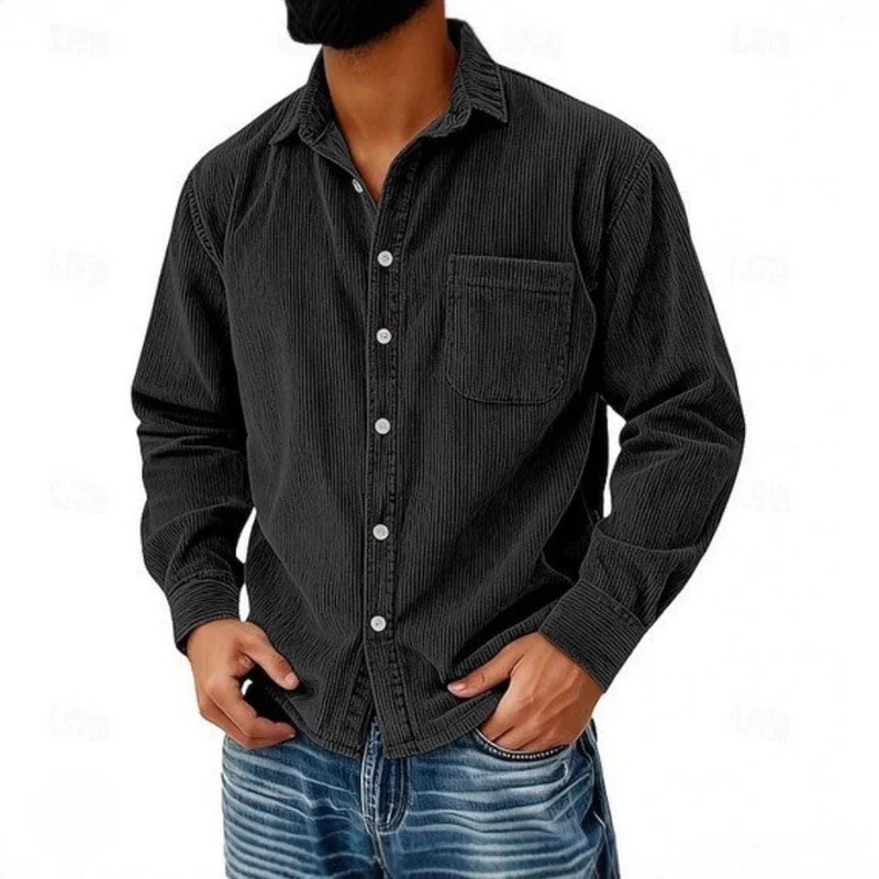 Noé | Chemise Boutonnée En Velours Côtelé Pour Homme