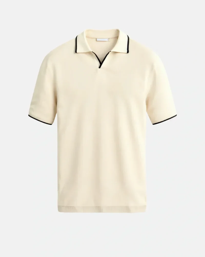 Damien | Polo Sur Mesure En Piqué Avec Détails Contrastants