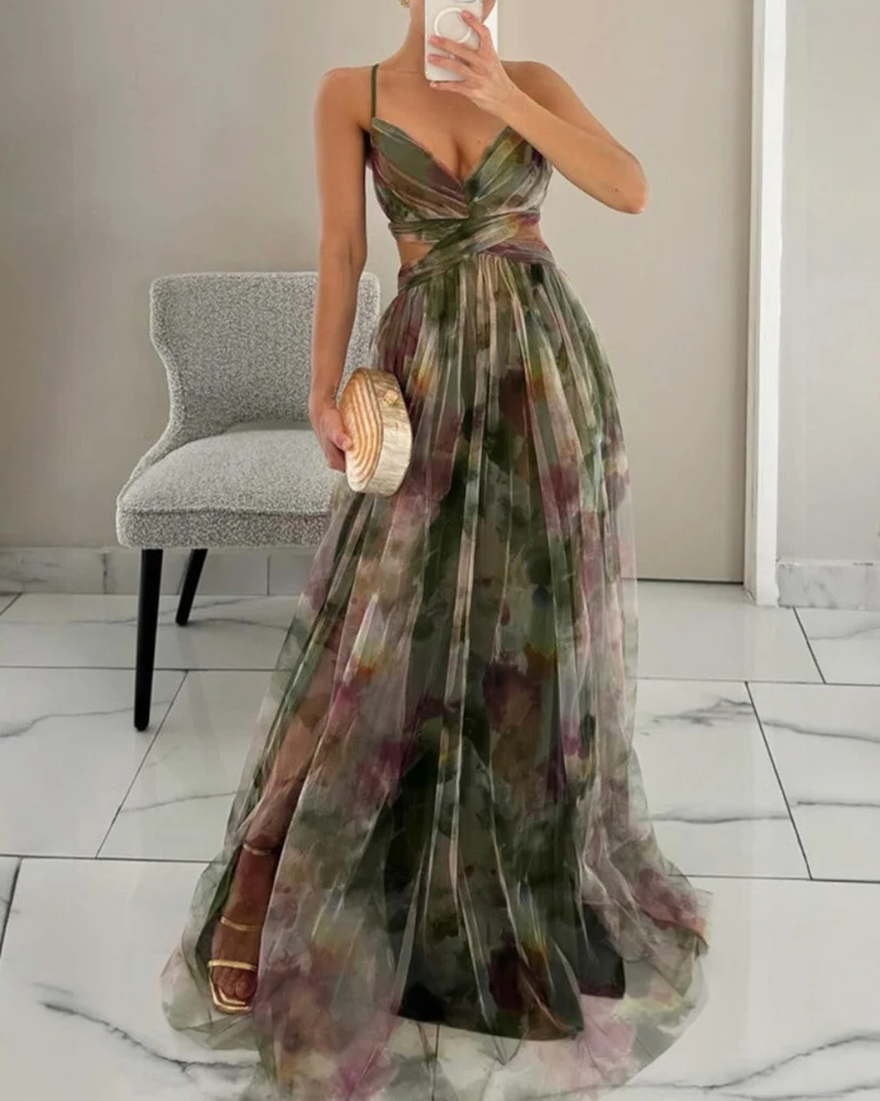 Océane | Robe Maxi Élégance Florale