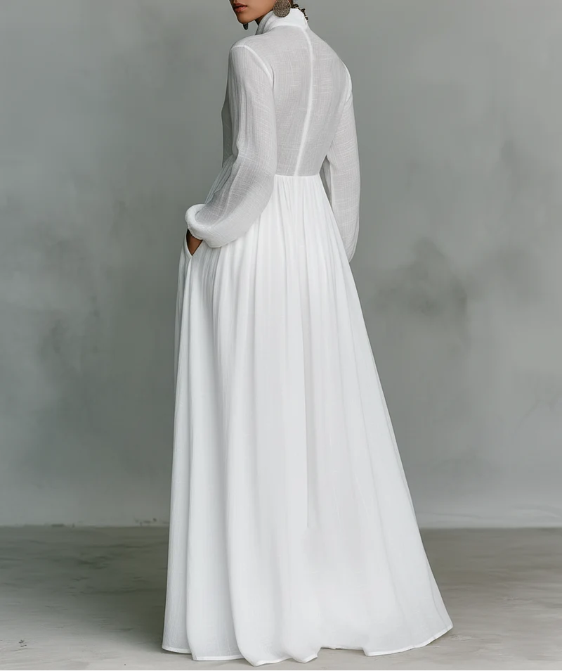 Serena | Robe maxi à boutons fluides