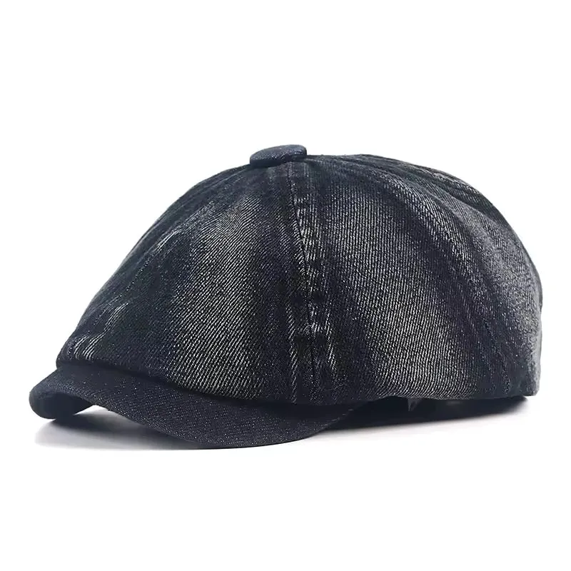 Alain | Casquette Newsboy en Denim