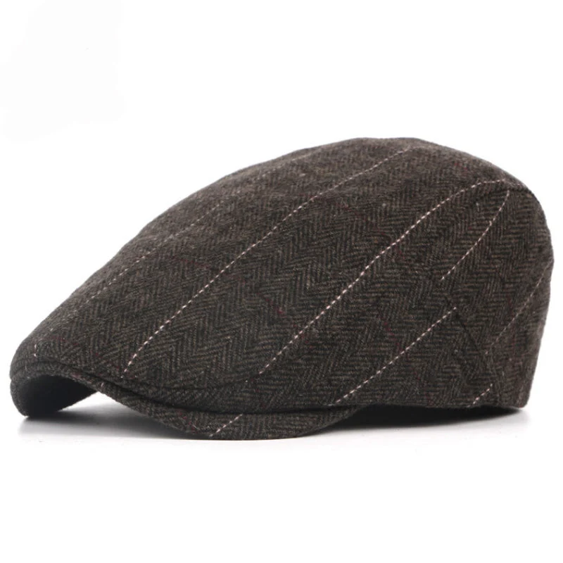 Conrad | Casquette en Herringbone à Rayures