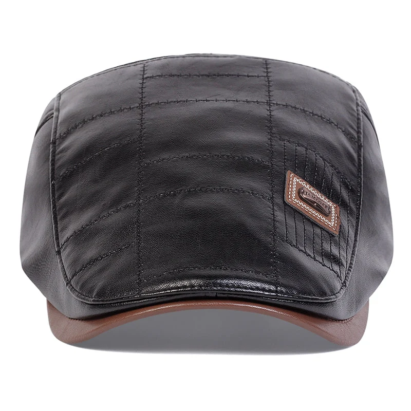 Ilias | Casquette en Cuir Matelassé