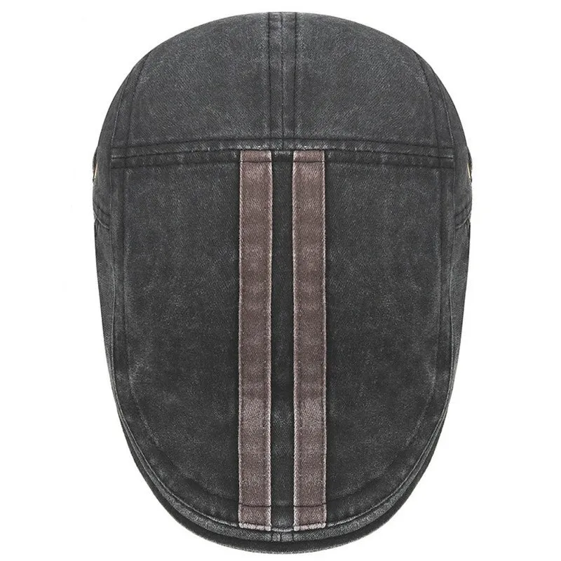 Théo | Casquette en Denim Rayée