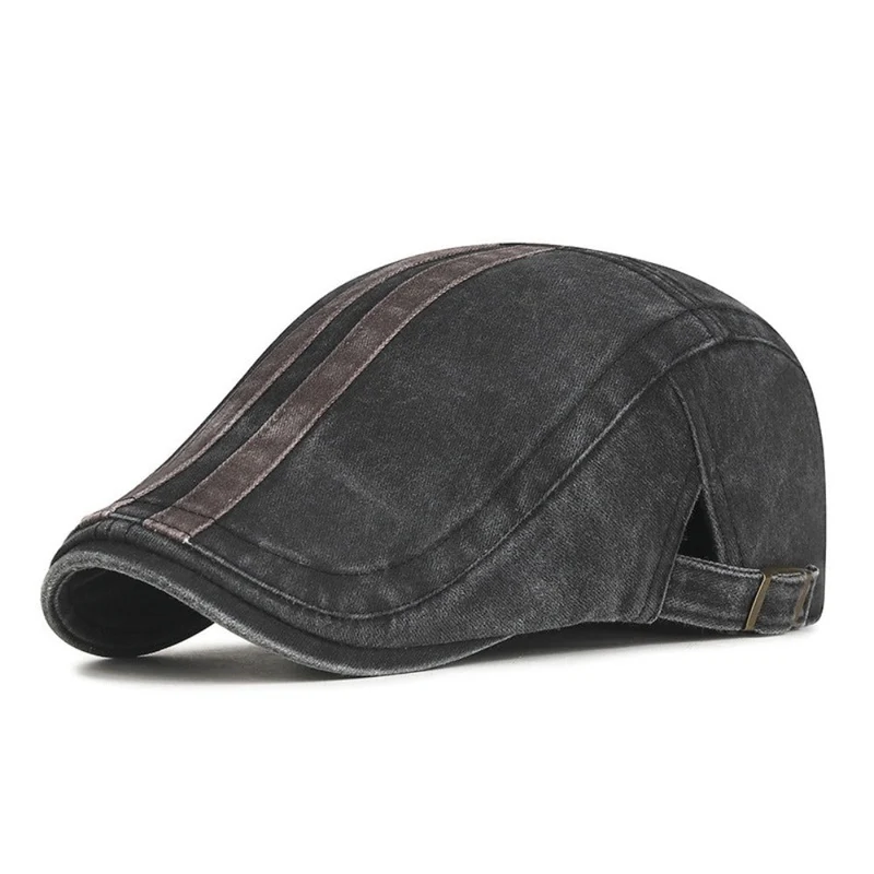 Théo | Casquette en Denim Rayée