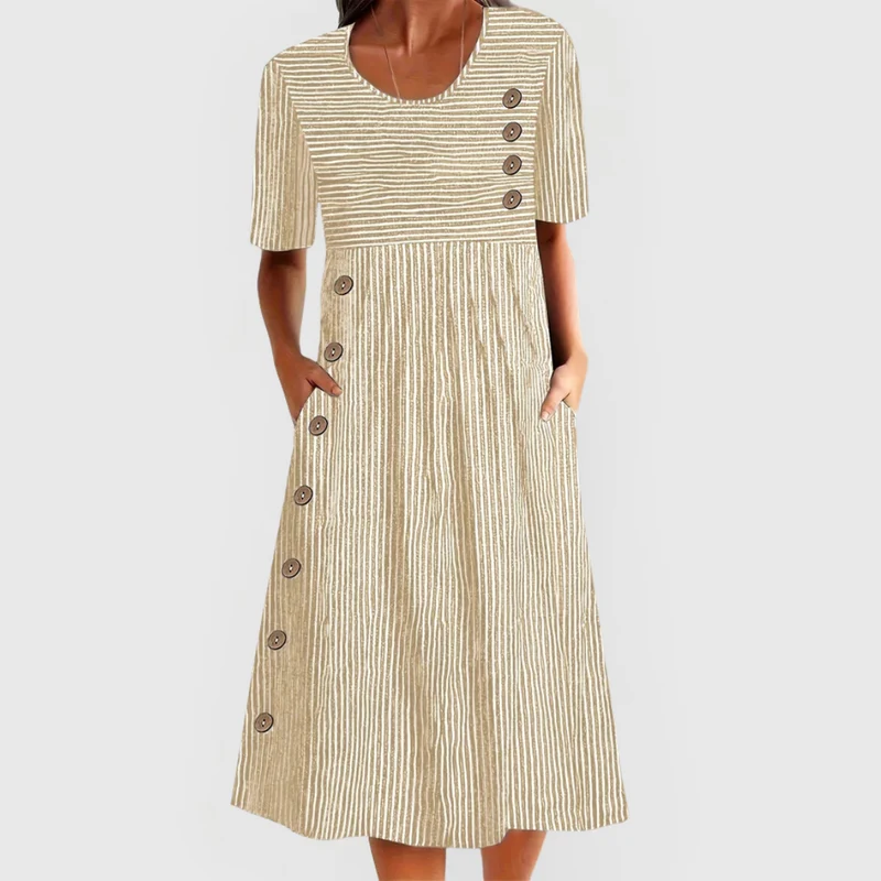Wanda | Robe midi à rayures