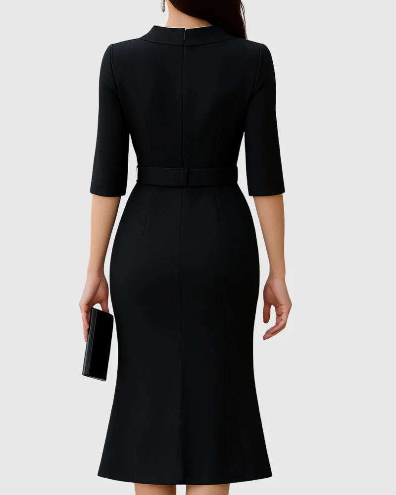 Blythewyn | Robe Midi Noire Classique