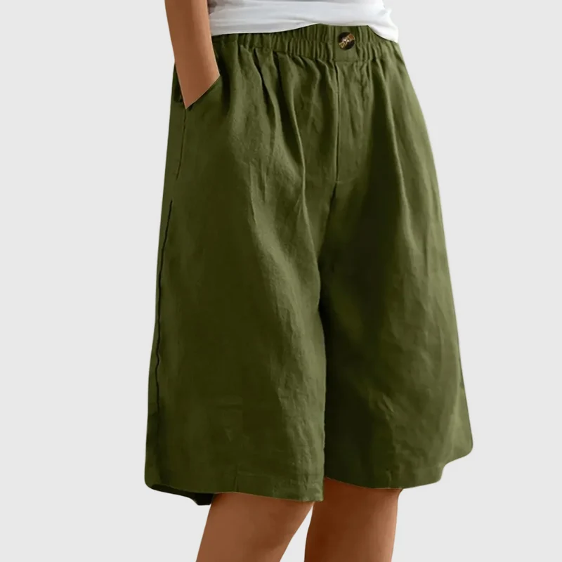Milly | Shorts en Coton-Lin Élégants