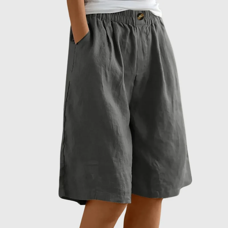 Milly | Shorts en Coton-Lin Élégants