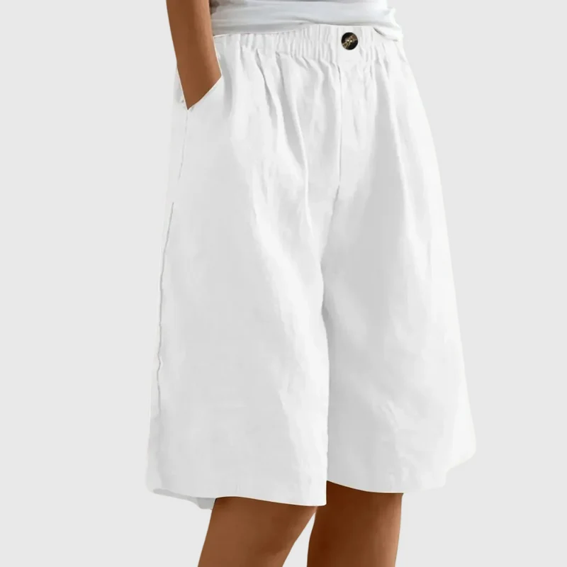 Milly | Shorts en Coton-Lin Élégants