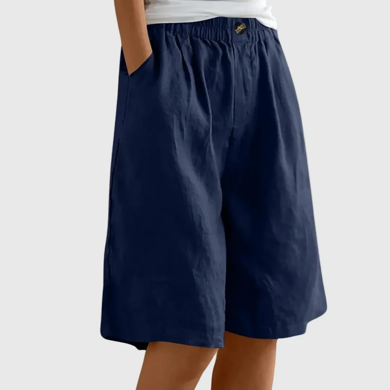 Milly | Shorts en Coton-Lin Élégants