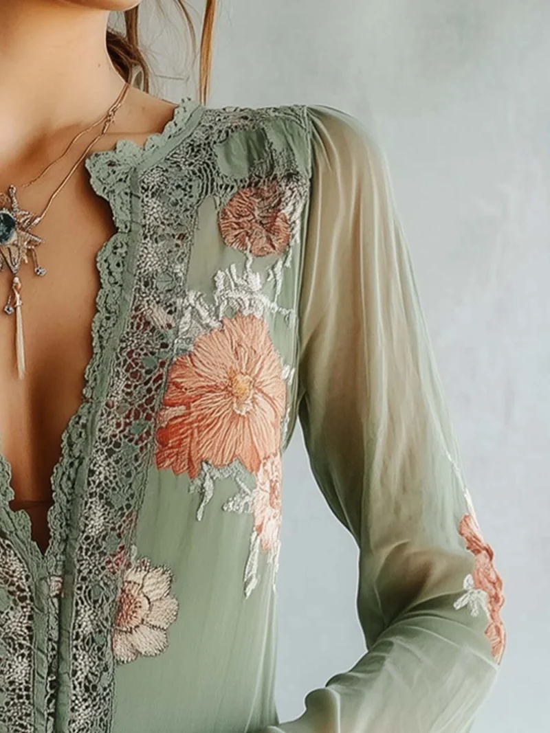 Barbara | Bohémienne Blouse Imprimée Fleurie