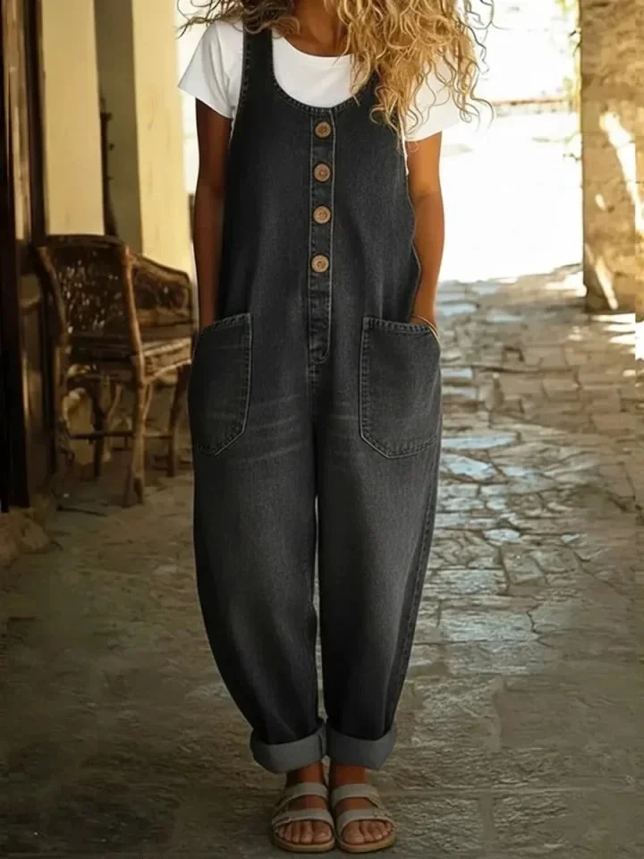 Margaret │ Salopette en Denim Vintage Lavé