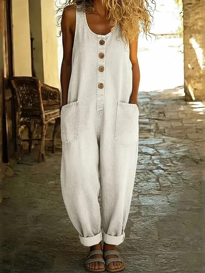 Margaret │ Salopette en Denim Vintage Lavé