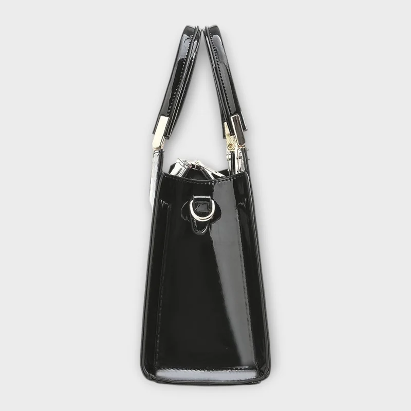 Léa | Sac à main en cuir croco brillant