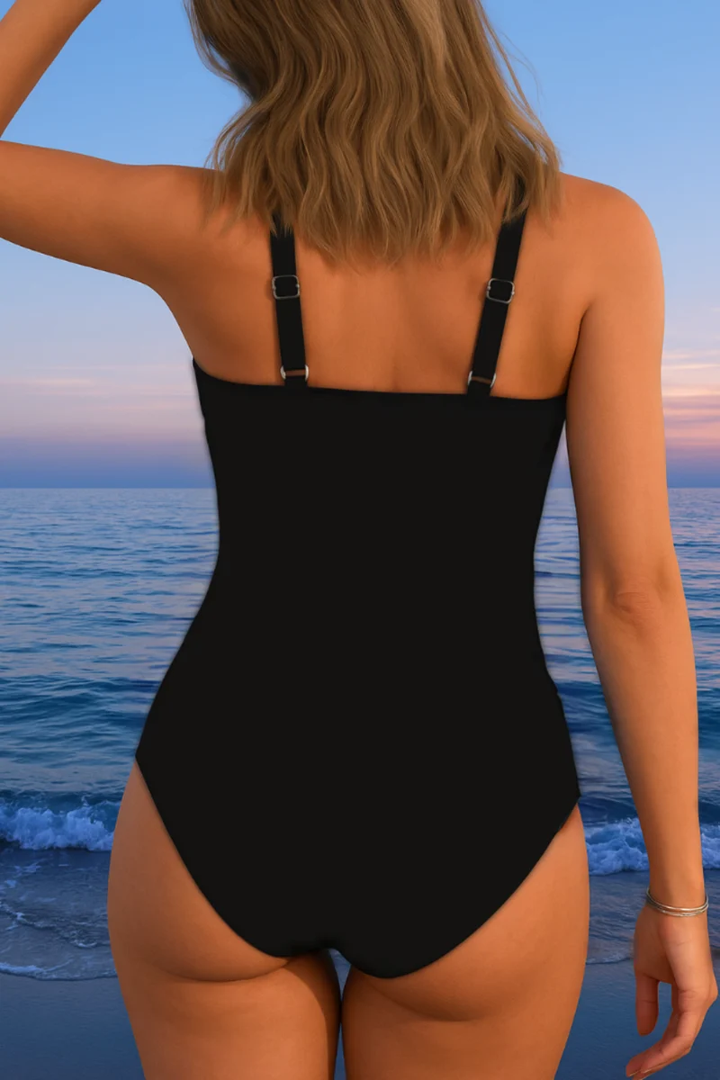 Lia | Maillot de bain luxueux à encolure croisée avec imprimé coloré