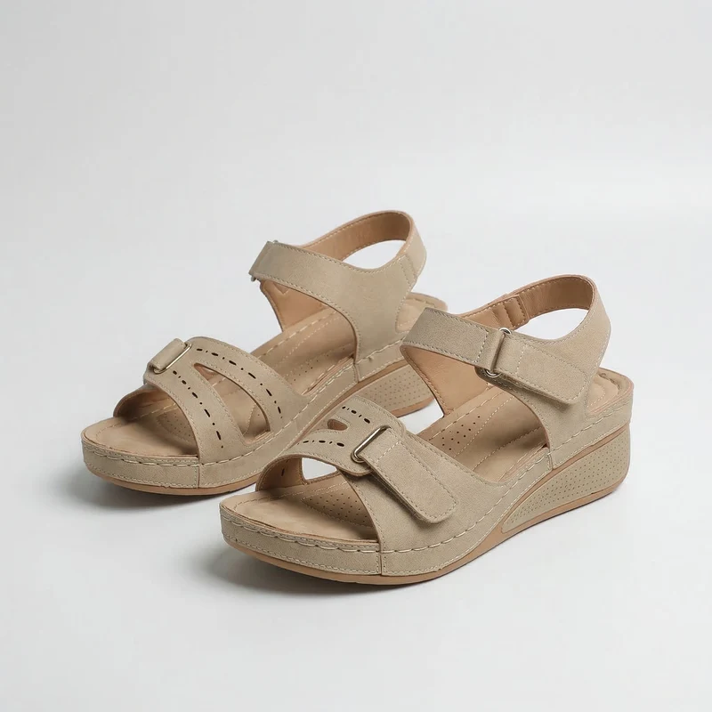 Sandy | Sandales orthopédiques confortables avec talon compensé